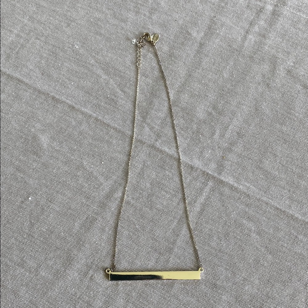 Elegant Silver Bar Necklace